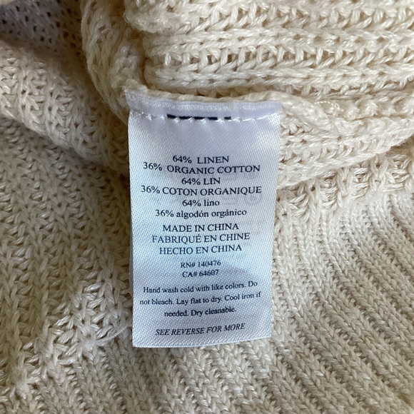 Faherty Miramar Linen Sweater Tank Womens Small Summer Sand - Picture 9 of 12